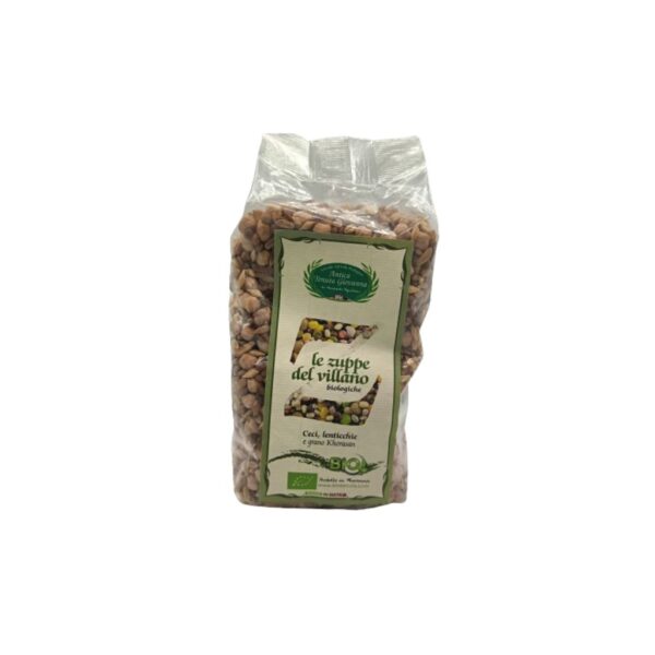 Zuppa del villano ceci lenticchie grano khorasan