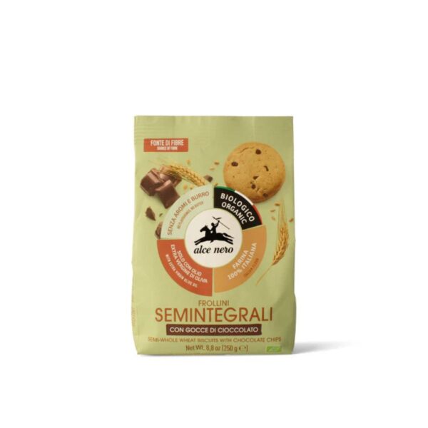 Frollini Semintegrali con gocce di cioccolato