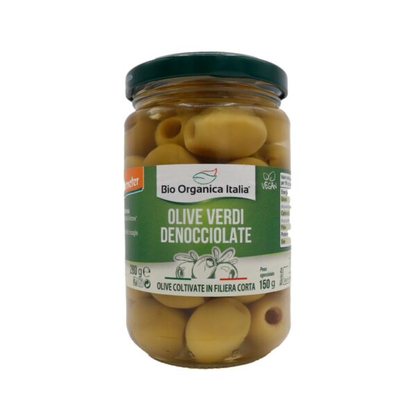 Olive Verdi denocciolate in salamoia